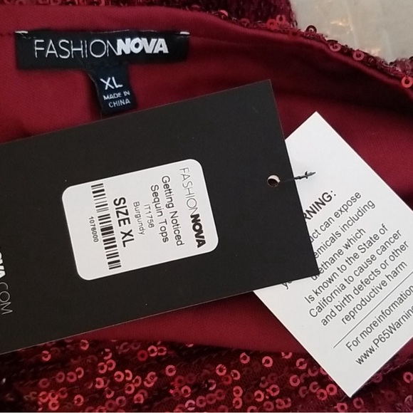 Fashion Nova - Sequined Crop Top with Bow shirt blouse top Gorgeous - Picture 7 of 8